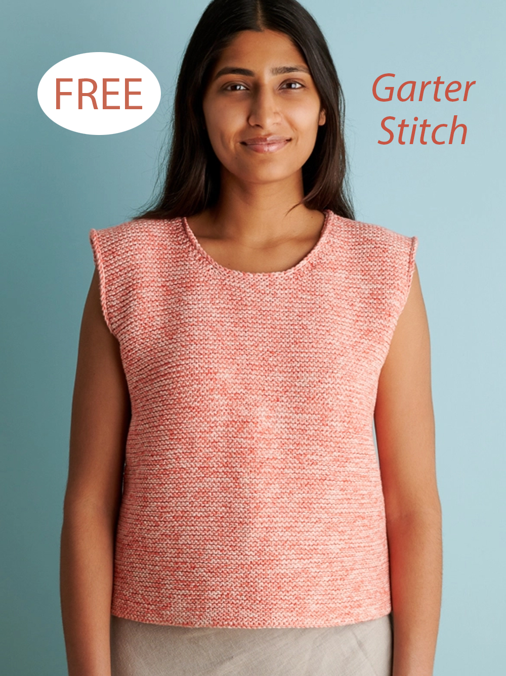 Free Knitting Pattern Garter Stitch Breeze Tank Top