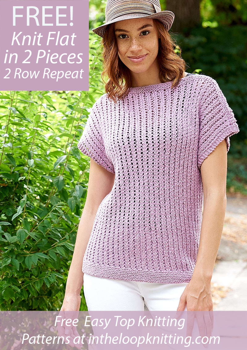 Free Easy Top Knitting Pattern Summer Days Tee