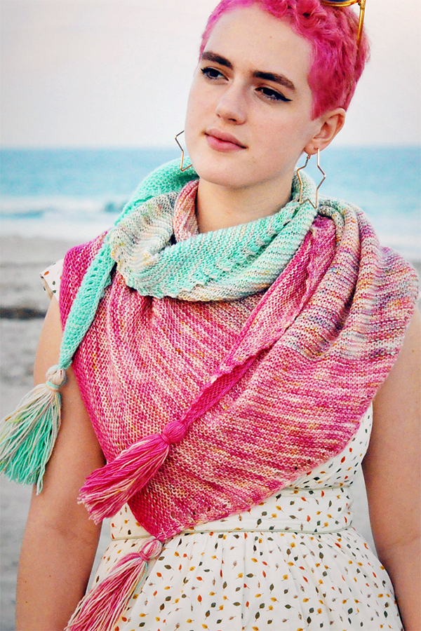 Free Knitting Pattern for Easy Summer Fling Shawl