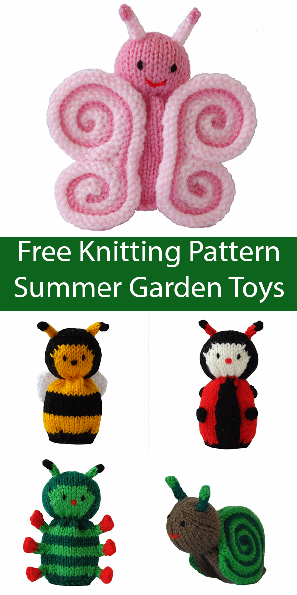 Free Knitting Patterns for Butterfly and Cutie Crawlies