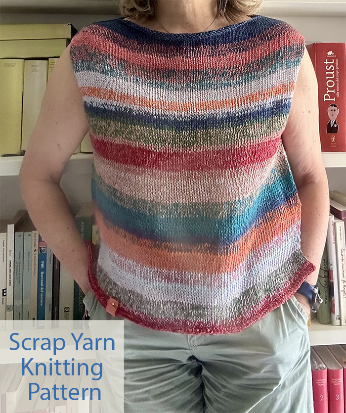 Summer Scrap Yarns Top De-Stash Fashion Knitting Pattern