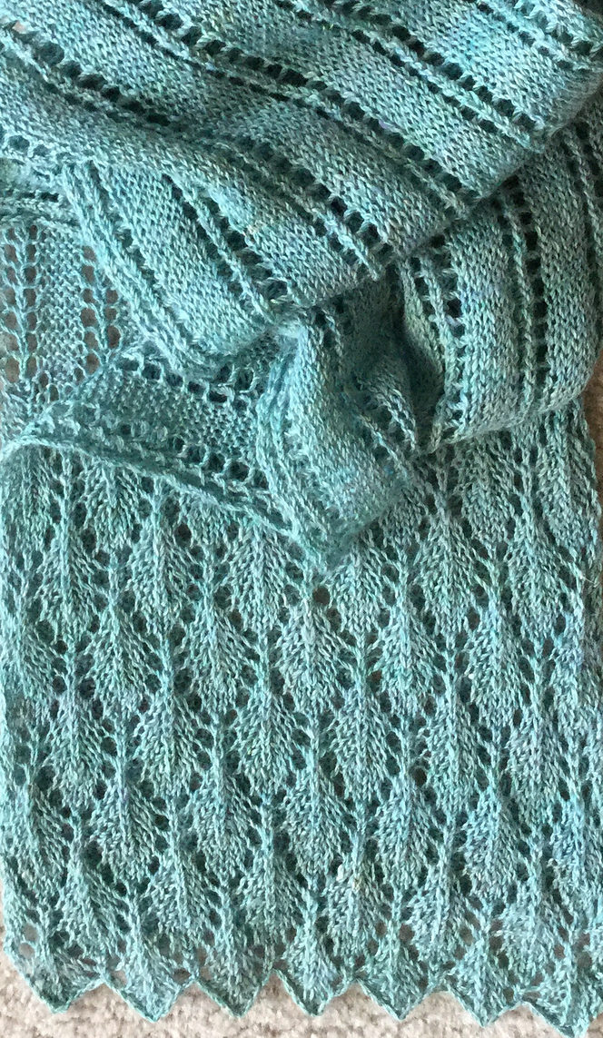 Free Knitting Pattern for Summer Stream Scarf