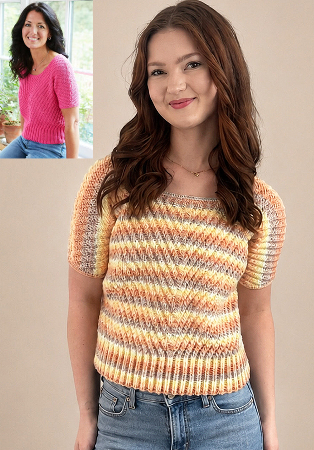 Chevron Lace Tee Knitting Pattern