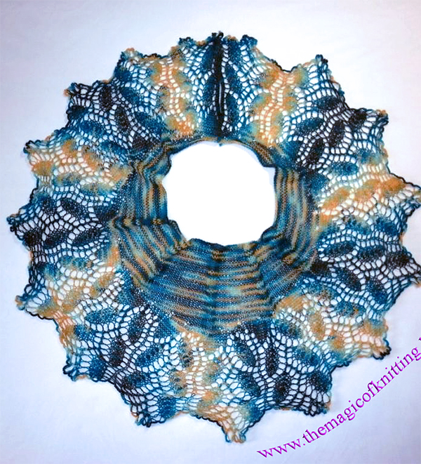 Sun in cold water shawl or wrap