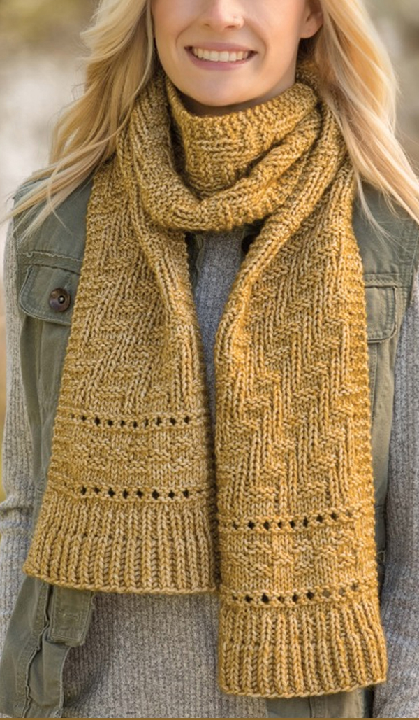 Scarf Knitting Pattern Sundance Gansey Scarf 1748e<
