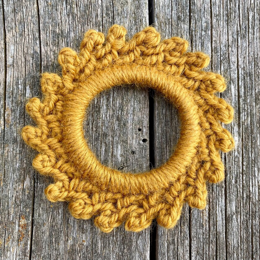 Sunflower Scrunchie Knitting Pattern 