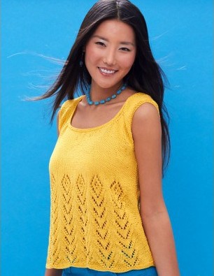 Free knitting pattern for Sunny Tank