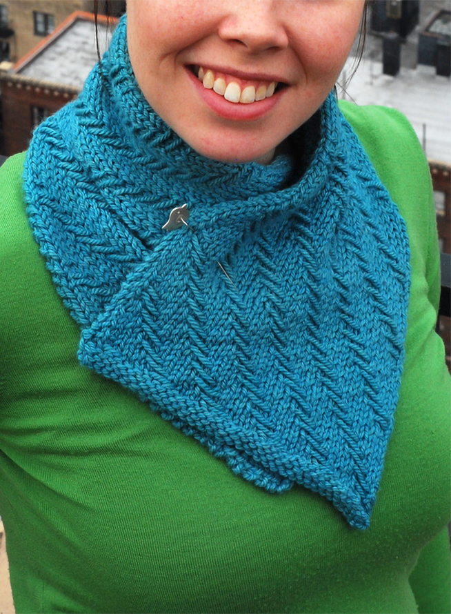 Free Knitting Pattern for Sunray Cowl or Scarf