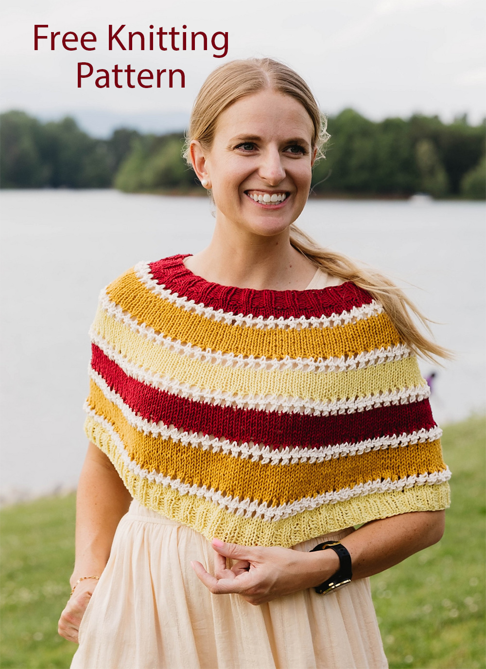 Free Shawl Knitting Pattern Sunset Breeze Wrap