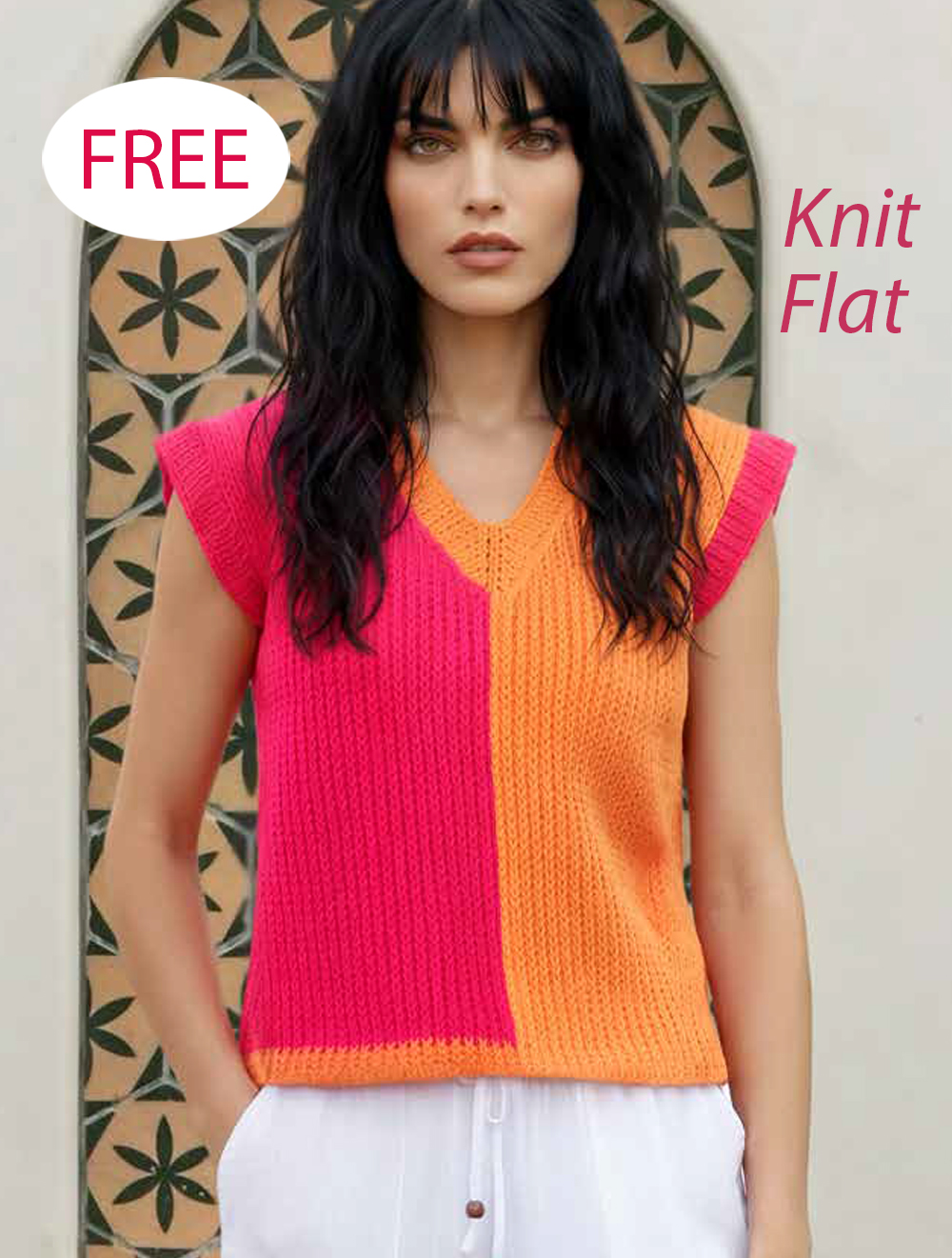 Free Sweater Knitting Pattern Sunset Split Vest