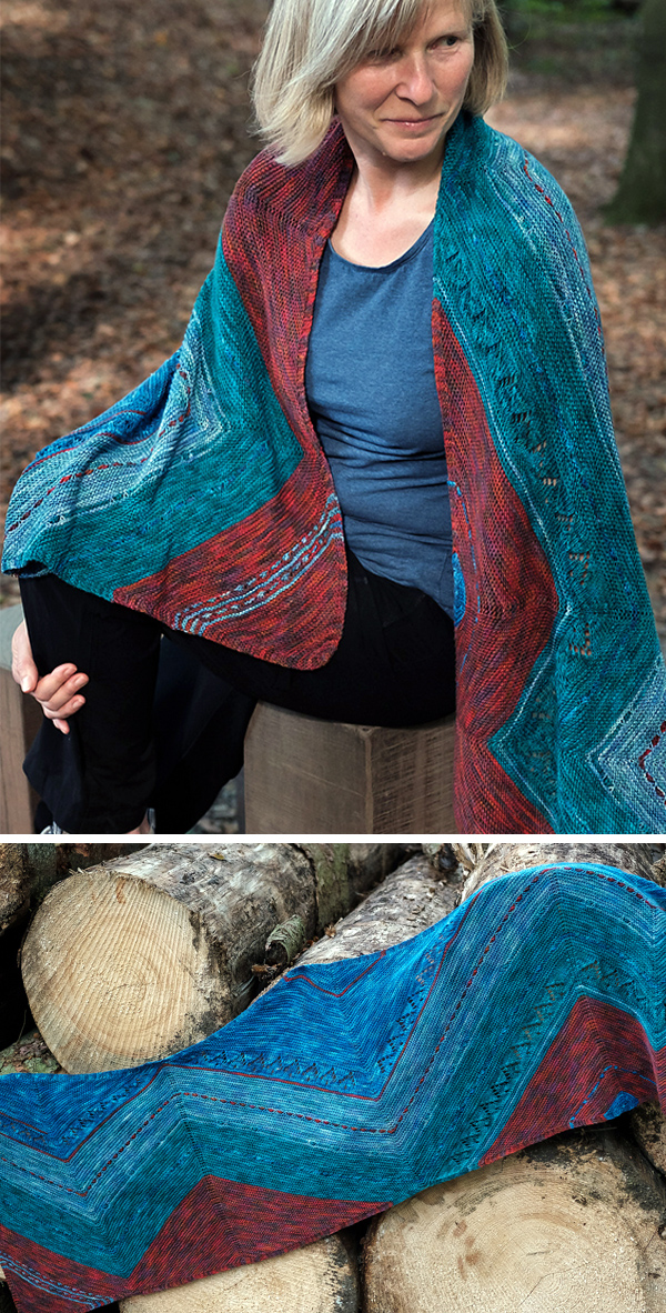 Knitting Pattern for Super Asymmetry Wrap