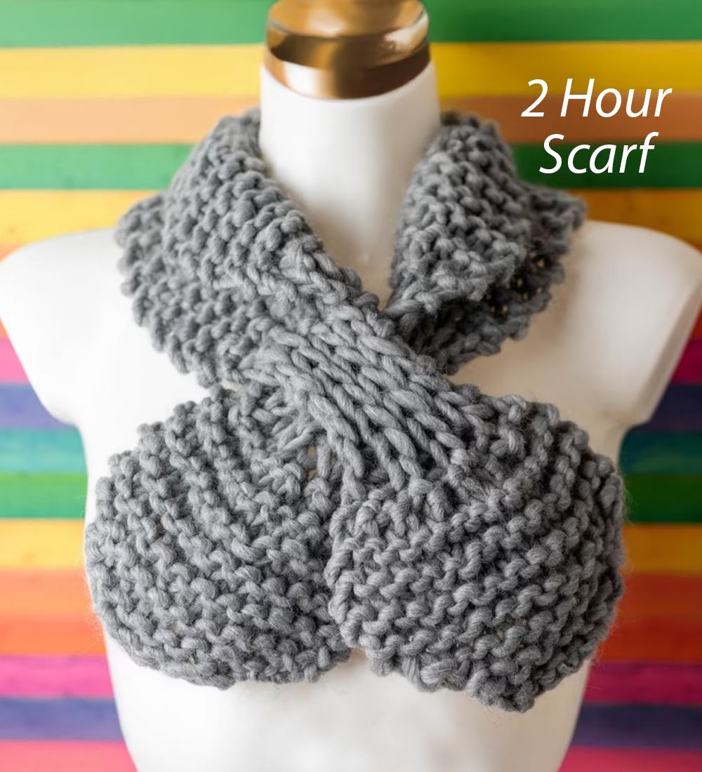 Knitting Pattern Super Chunky Scarflette