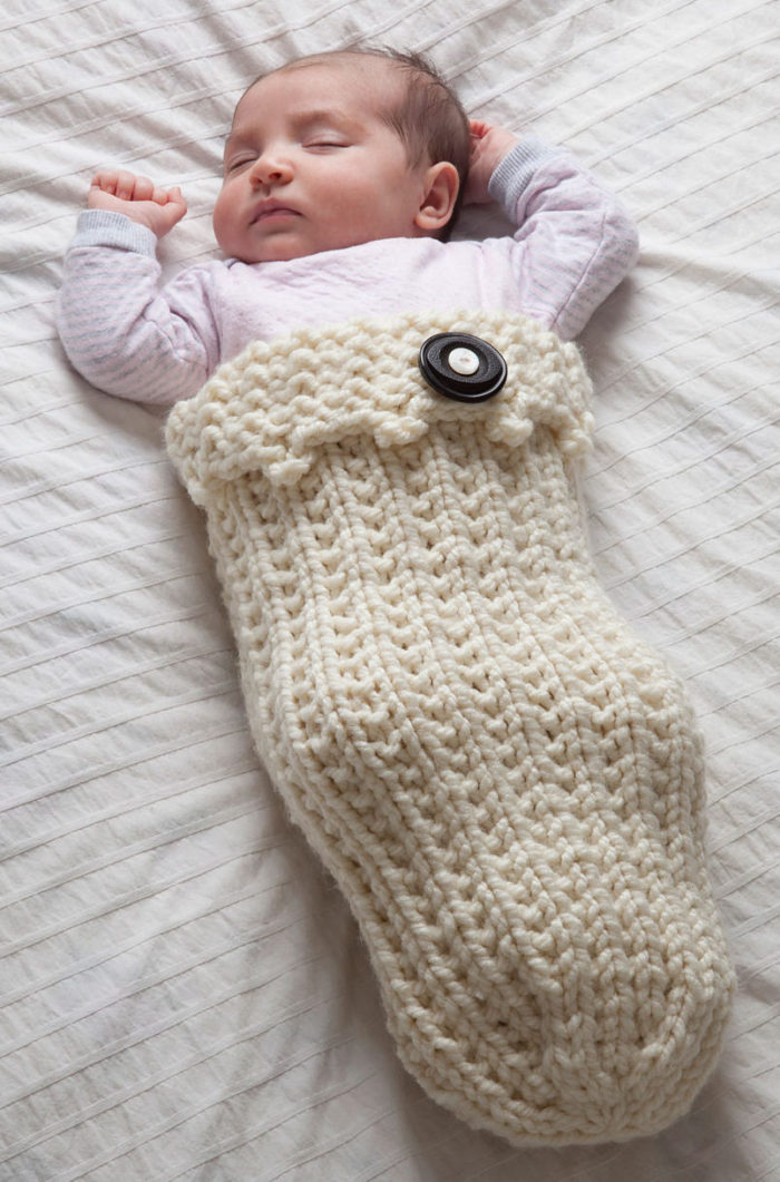 Free Knitting Pattern for Swaddle Your Baby Cozy