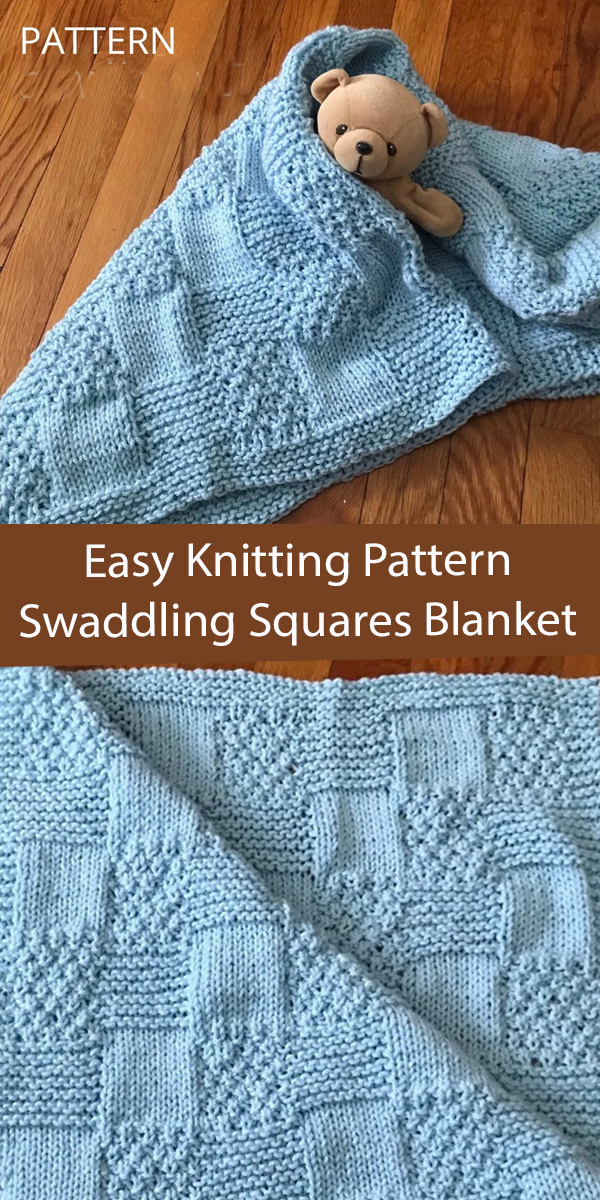 Baby Blanket Knitting Pattern Swaddling Squares Baby Blanket