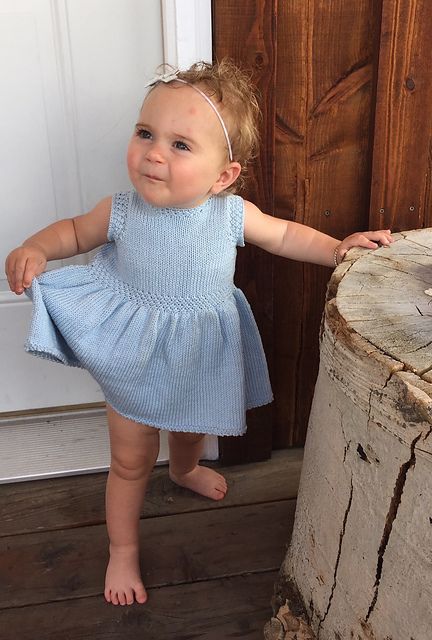 Knitting pattern for Swan Valley Toddler Dress and more children's dress knitting patterns