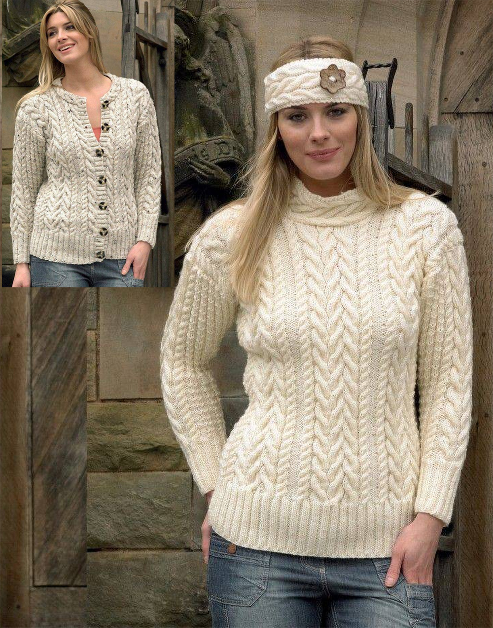 Cardigan, Sweater and Headband King Cole 5803 Knitting Pattern