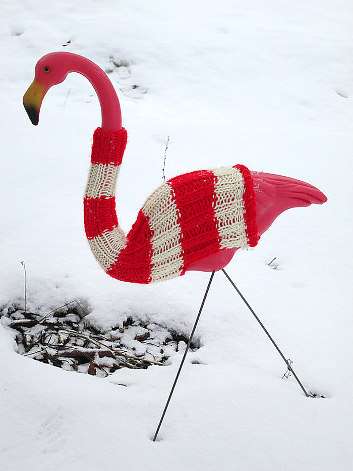 Knitting Pattern for Sweater for a Lawn Flamingo