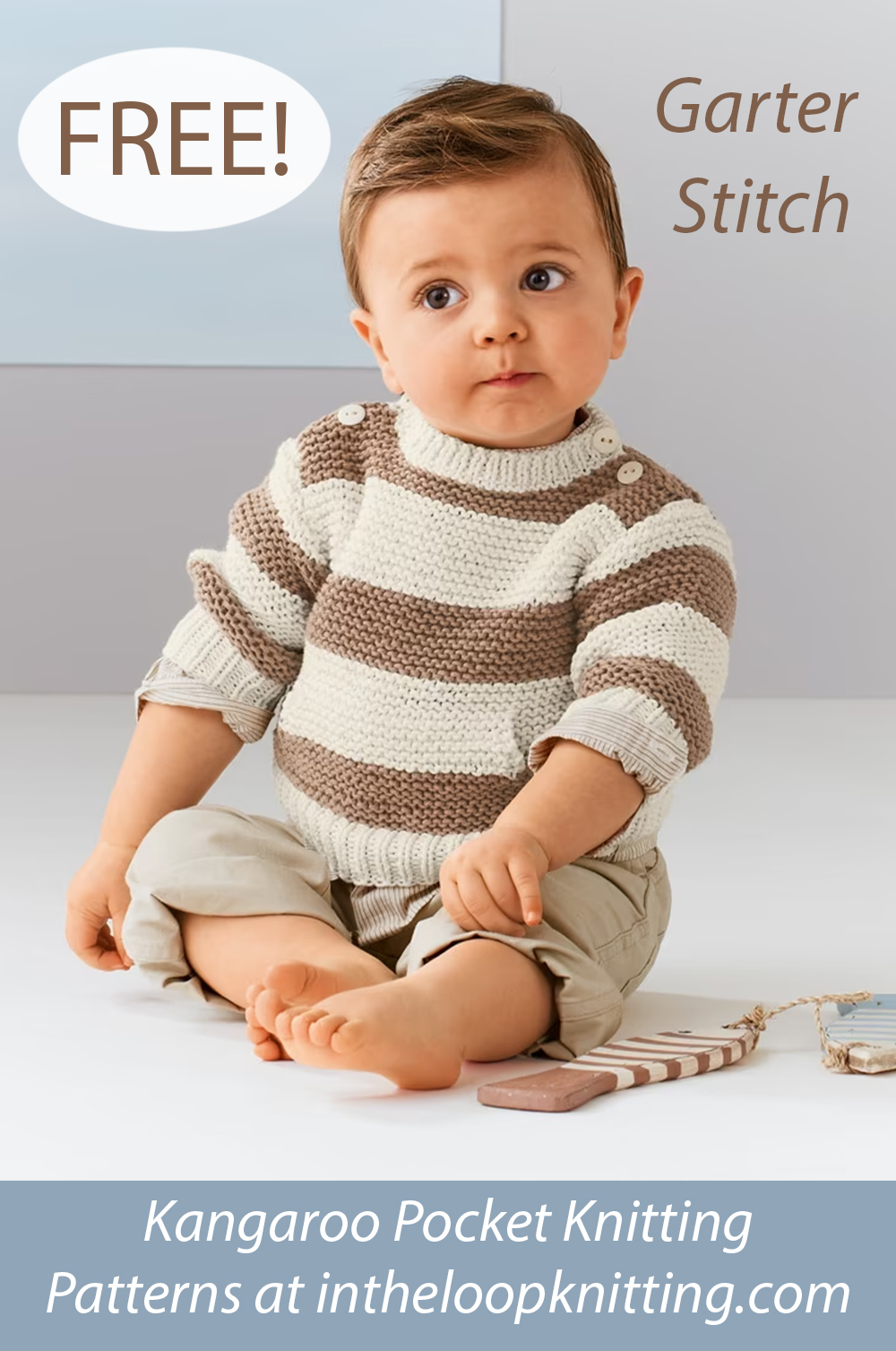 Free Baby's Sweater Knitting Pattern Garter Stitch Pullover