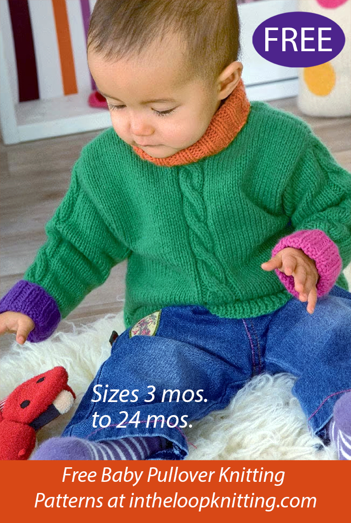 Free Colorful Baby Sweater Knitting Pattern