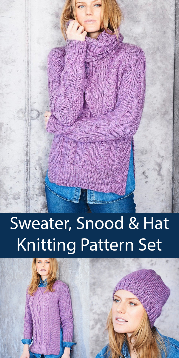 Sweater, Snood and Hat Knitting Pattern Set Stylecraft 9661