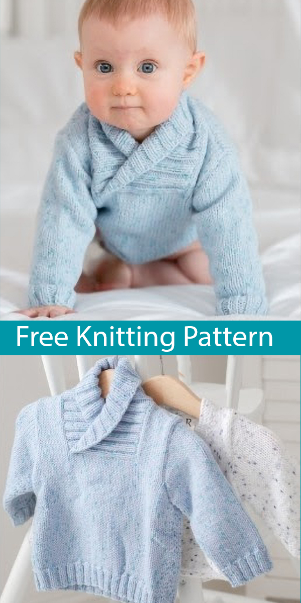 Shawl Collar Baby Sweater Knitting Patterns - In the Loop Knitting
