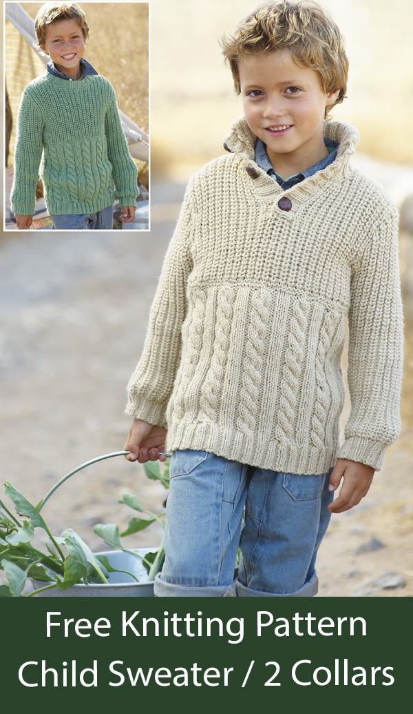 Children Sweater Free Knitting Patterns Sirdar 2314