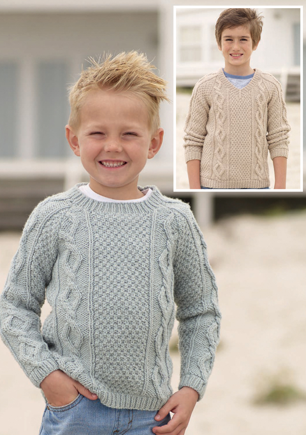 Children's Pullover Sweater Knitting Pattern Sirdar 2477