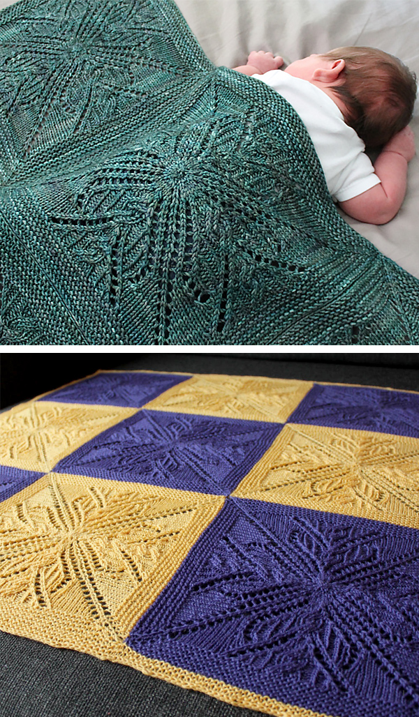Knitting Pattern for Sweet Gemma Baby Blanket