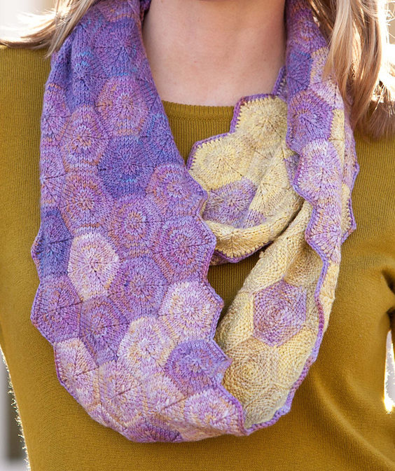 Free Knitting Pattern for Sweet Hexagon Cowl