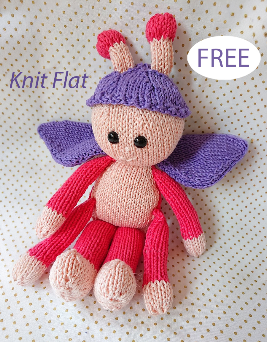 Free Sweet Little Bug  or Butterfly Knitting Pattern