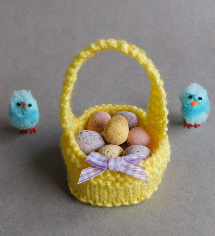 Free Knitting Pattern for Sweet Little Easter Baskets