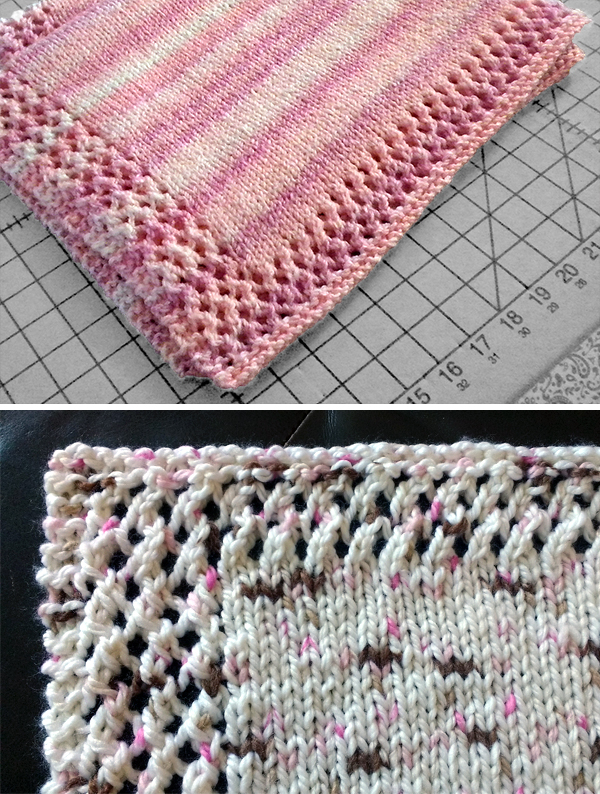 Free Knitting Pattern for Easy Sweet Phoebe Baby Blanket