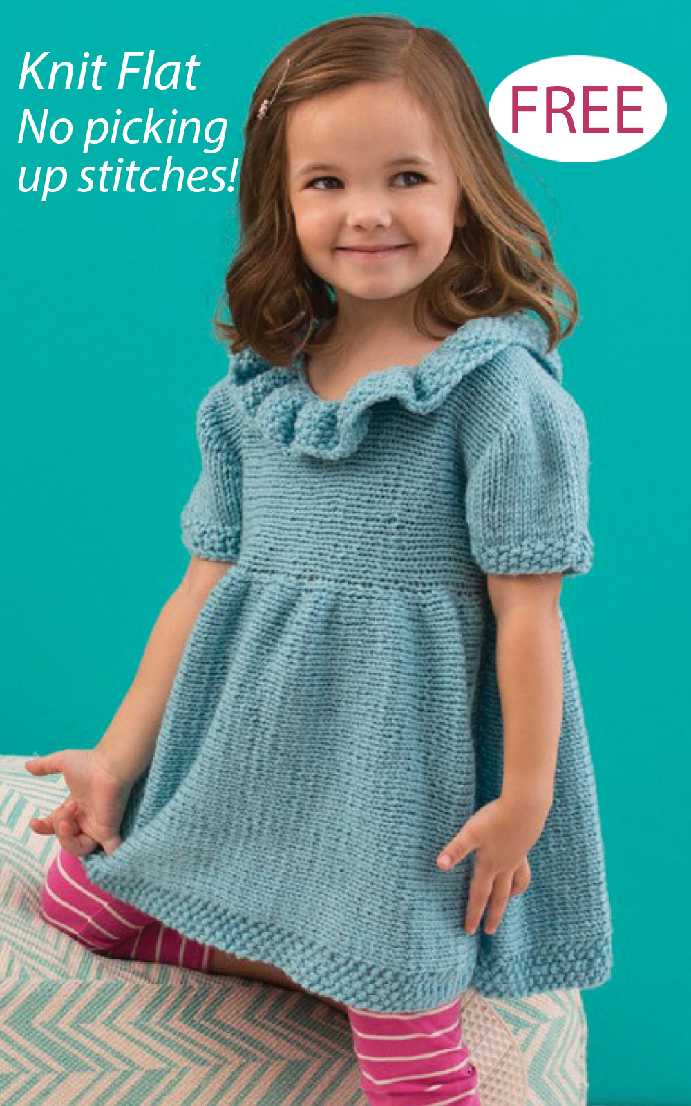 Free Sweet Sideways Dress Knitting Pattern