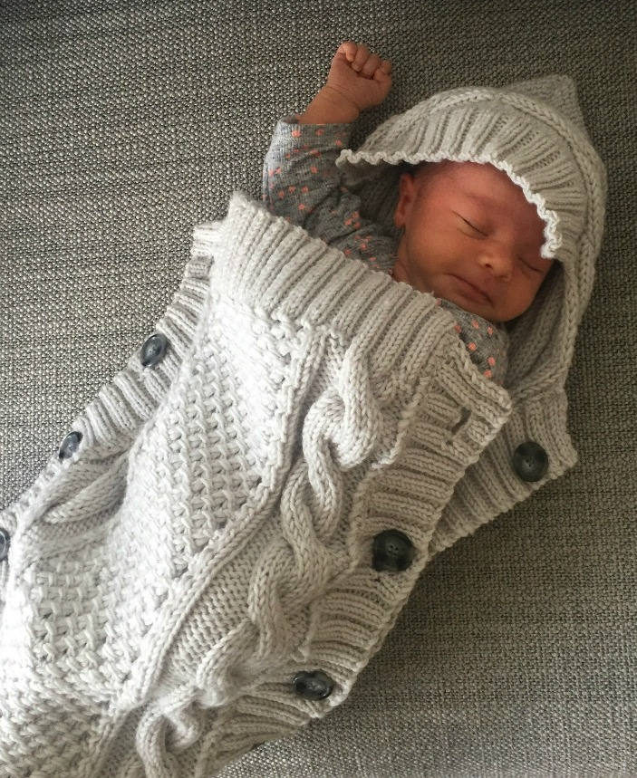 Aran baby sleeping bag knitting pattern free sale