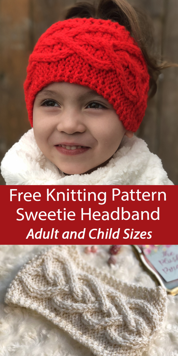 Free Knitting Pattern Sweetie Headband
