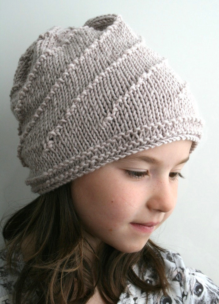 Knitting Pattern for Swirl Slouchy Unisex Hat