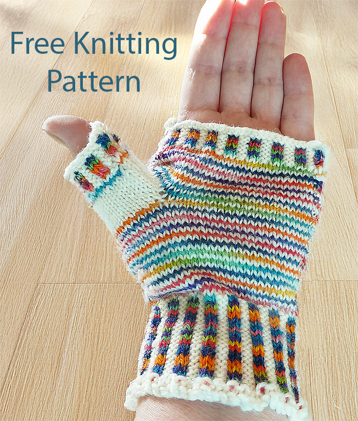 Free Sybilla  Fingerless Mitts Knitting Pattern