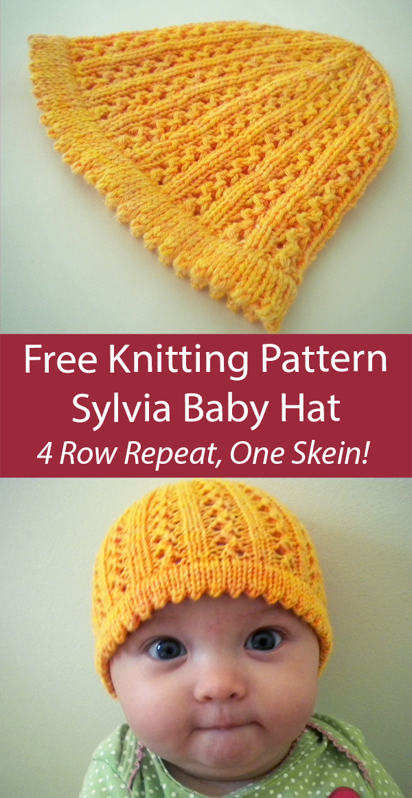Free Baby Hat Knitting Pattern Sylvia Baby Hat