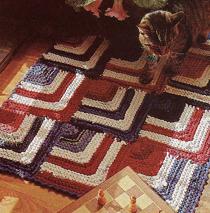 Free Knitting Pattern for Tee Shirt Rag Rug