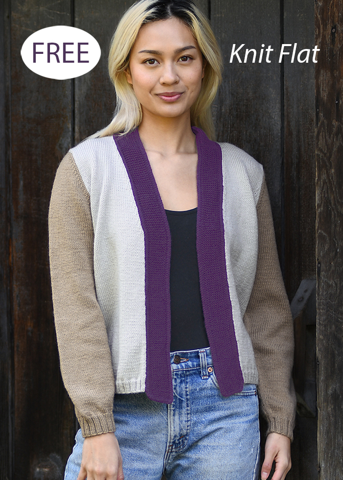 Tab Front Cardigan Knitting Pattern