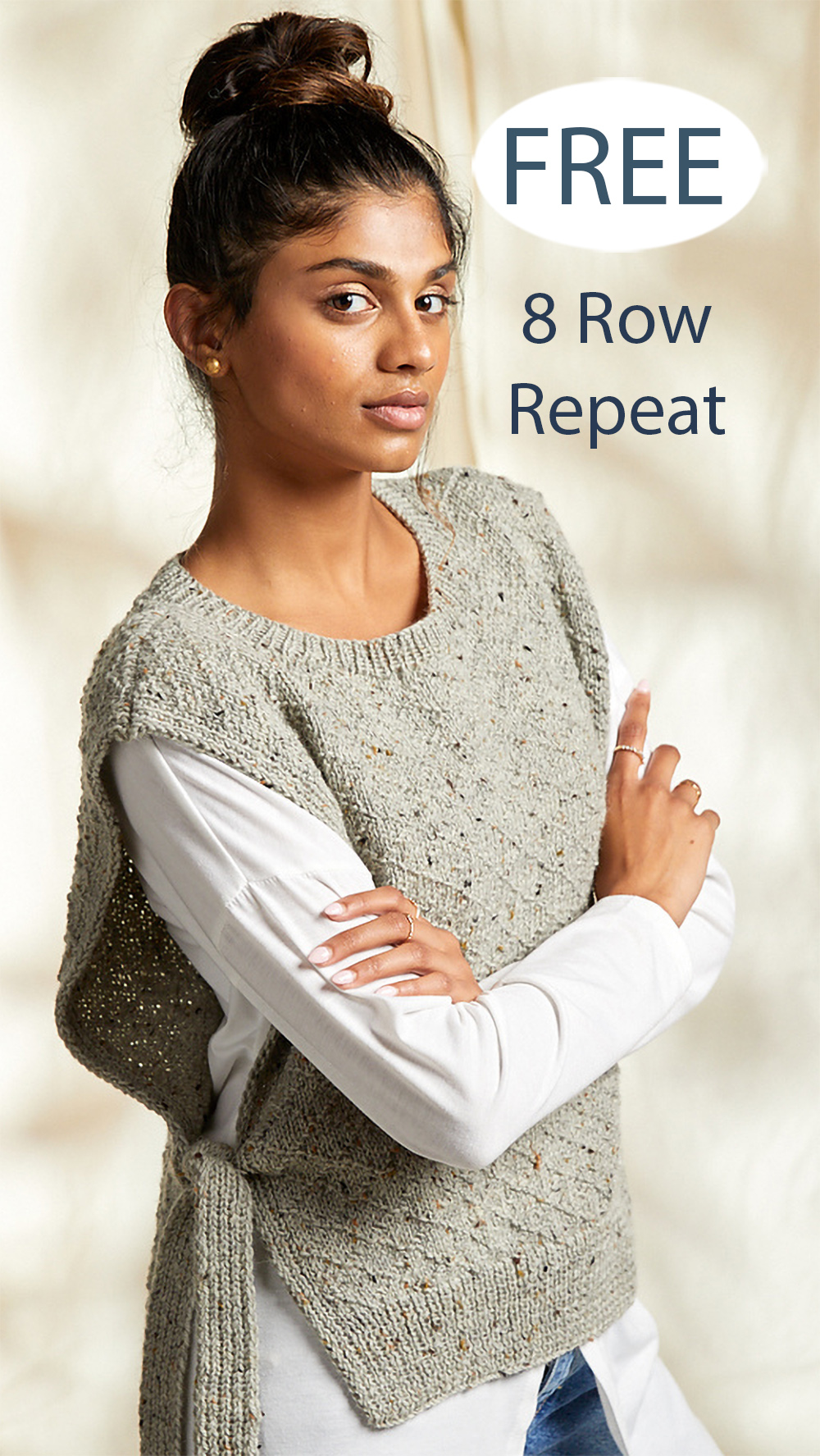 Tabard Tie Vest Knitting Pattern