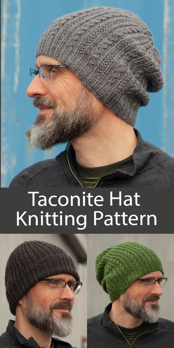 Hat Knitting Pattern Taconite Hat Unisex