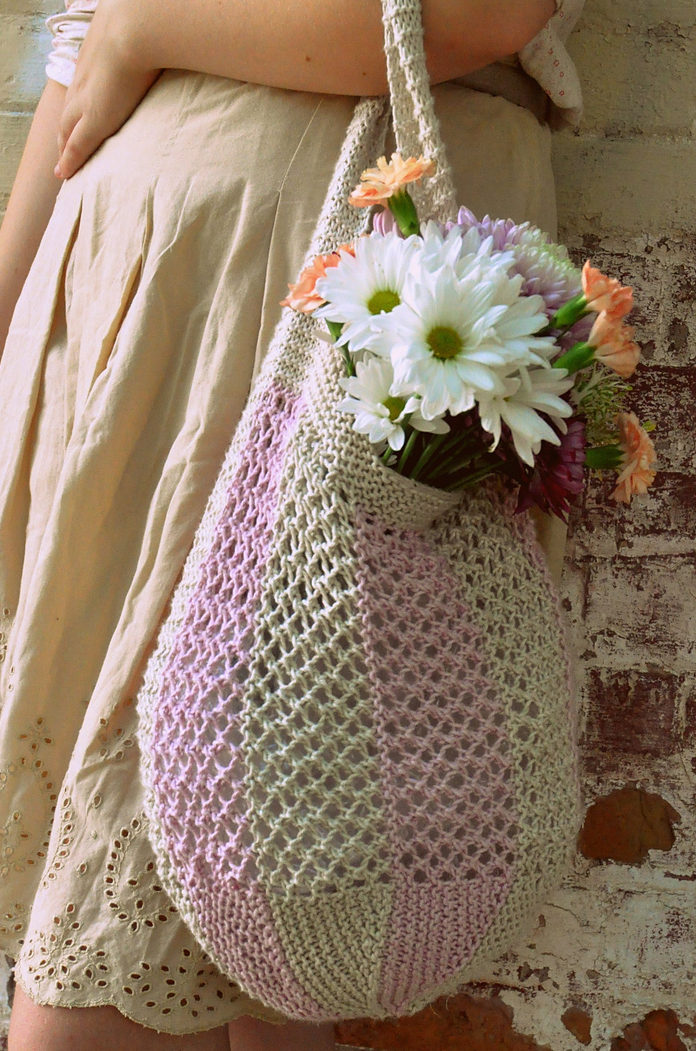 Free Knitting Pattern for Taffy Market Bag