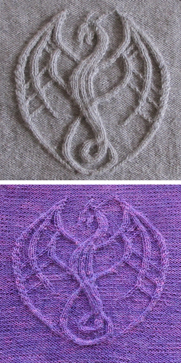 Knitting Pattern for Cable Dragon
