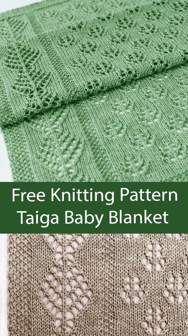 Free Knitting Pattern Taiga Baby Blanket