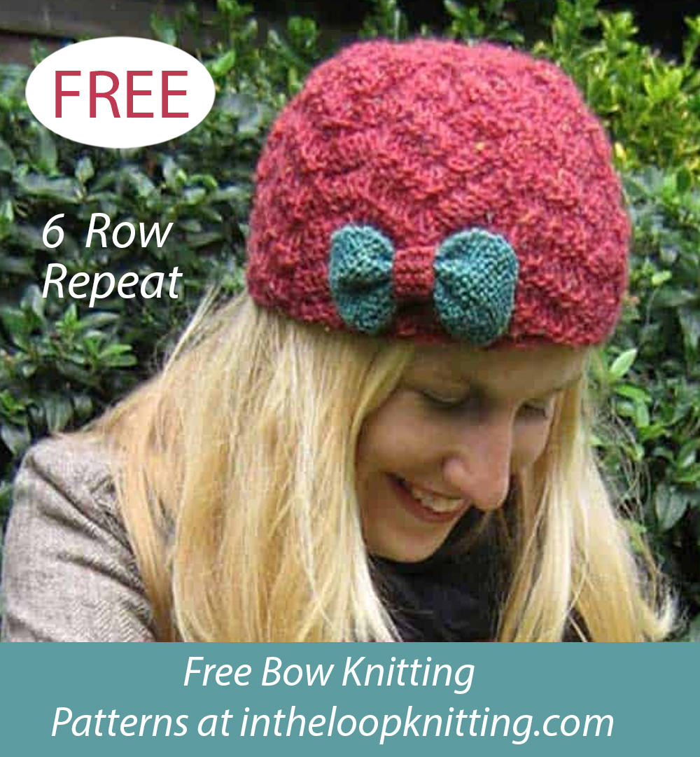 Free Take a Bow Hat Knitting Pattern