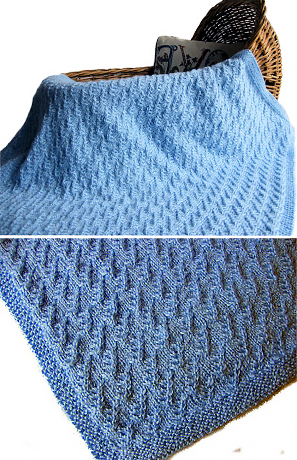 Knitting Pattern for 8 Row Repeat Tamsen Baby Blanket