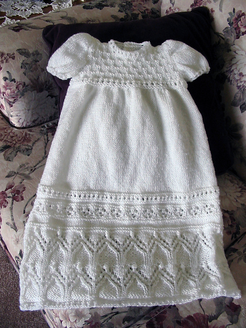 Knitting Pattern for Tapestry Christening Gown