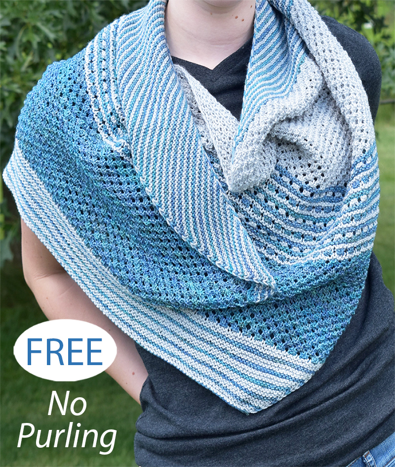 Free Team Colors Shawl Knitting Pattern