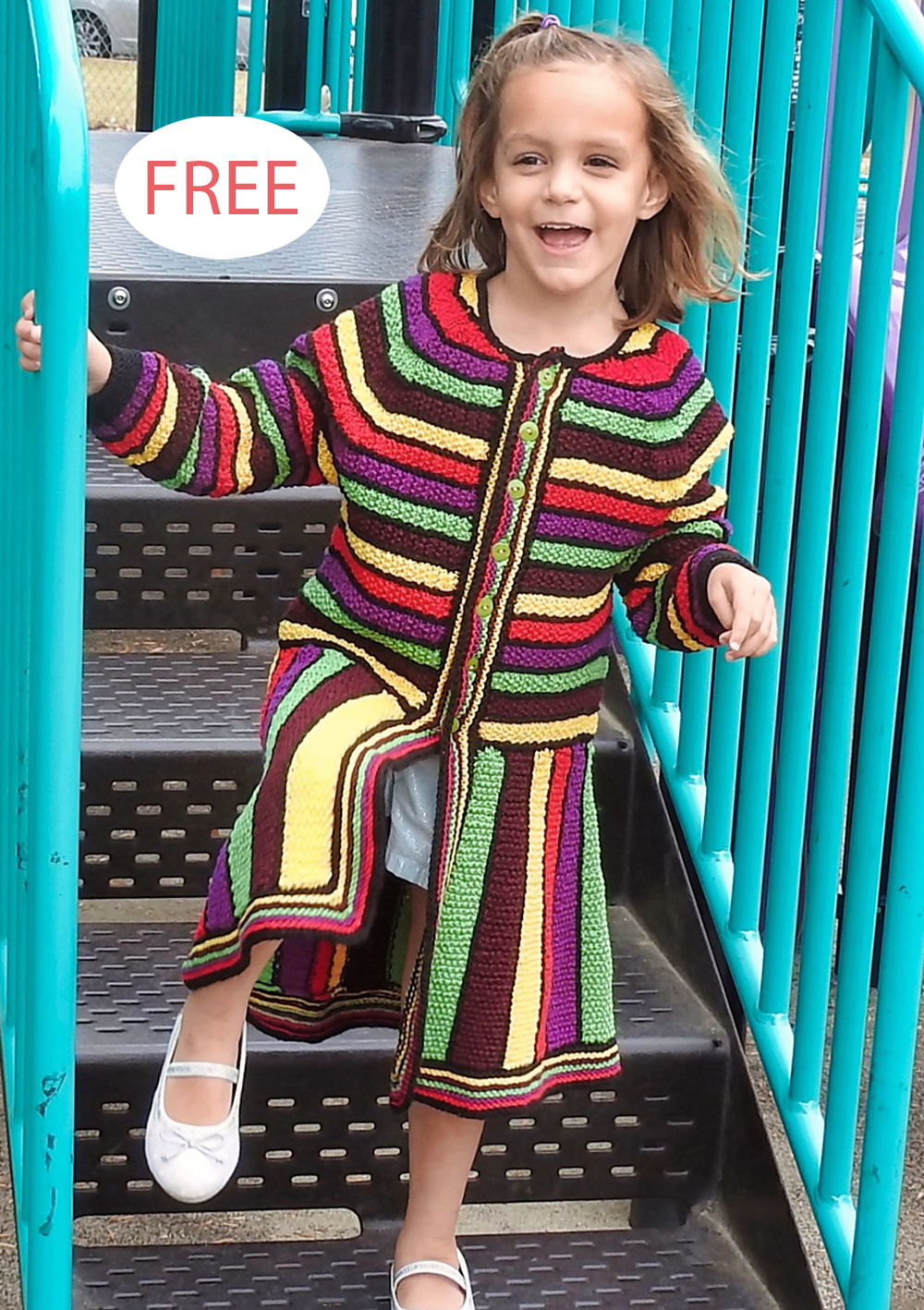 Technicolor Dreamcoat De-Stash Fashion Knitting Pattern